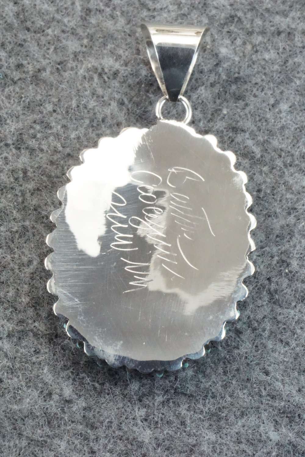 Turquoise & Sterling Silver Pendant - Barton Cooeyate