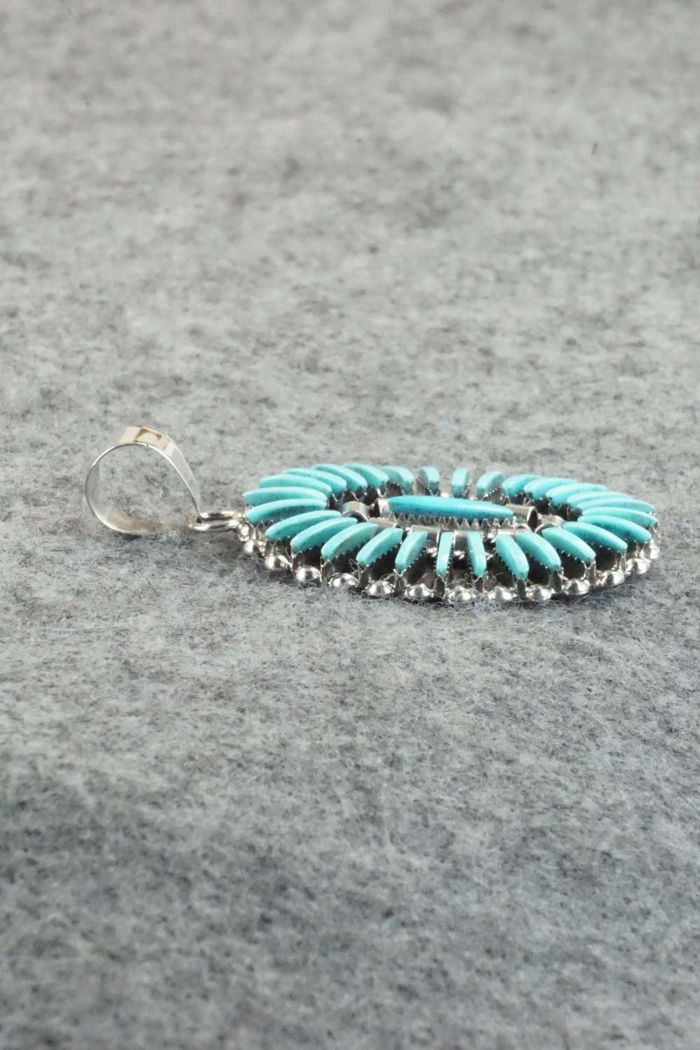 Turquoise & Sterling Silver Pendant - Barton Cooeyate