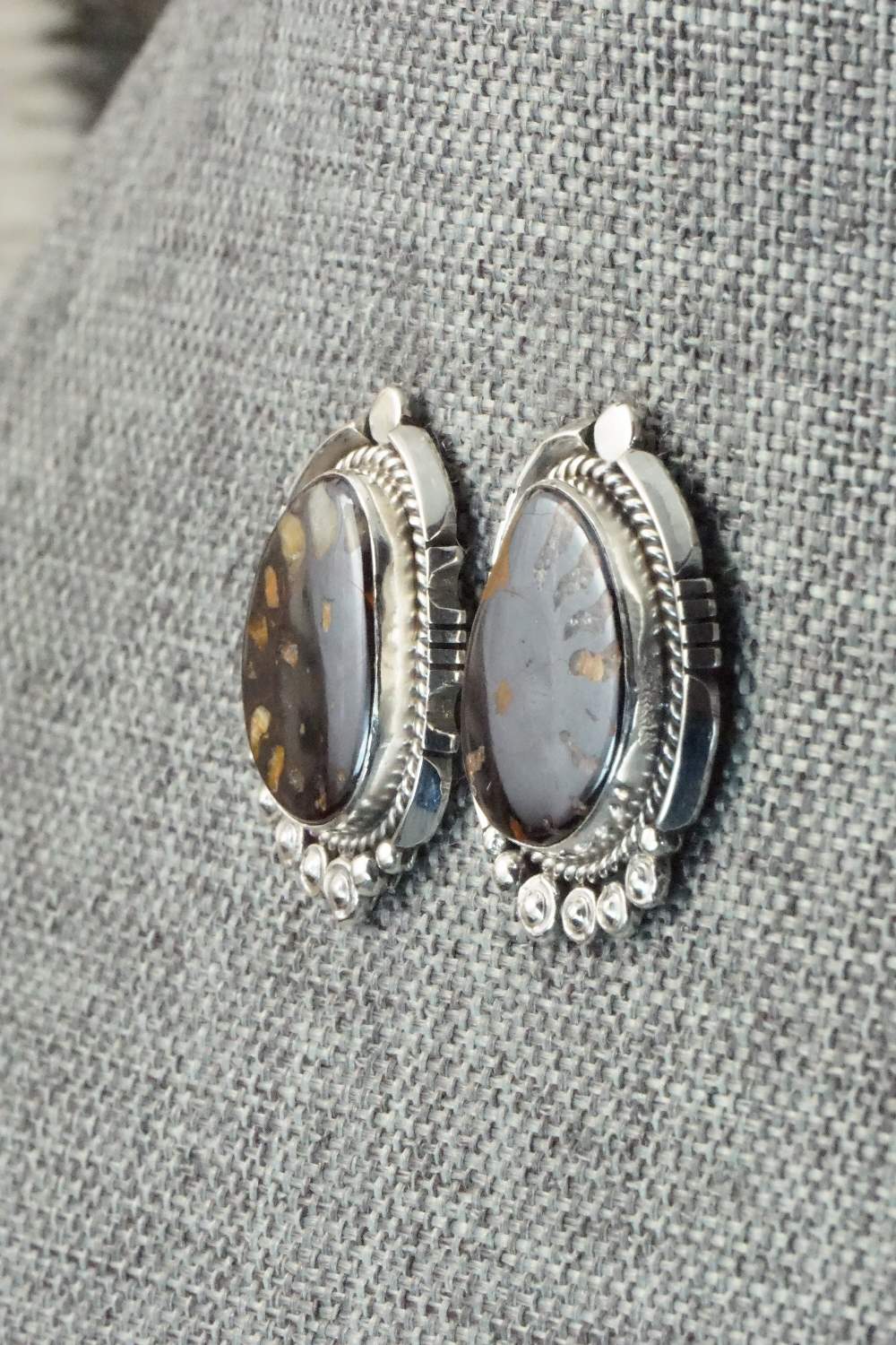 Moroccan Ammonite & Sterling Silver Earrings - Sharon McCarthy