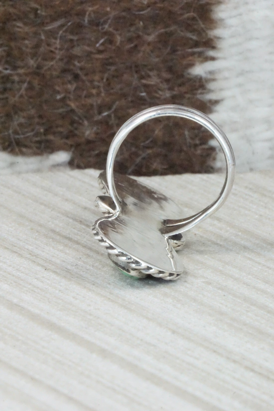Turquoise & Sterling Silver Ring - Priscilla Reeder - Size 8
