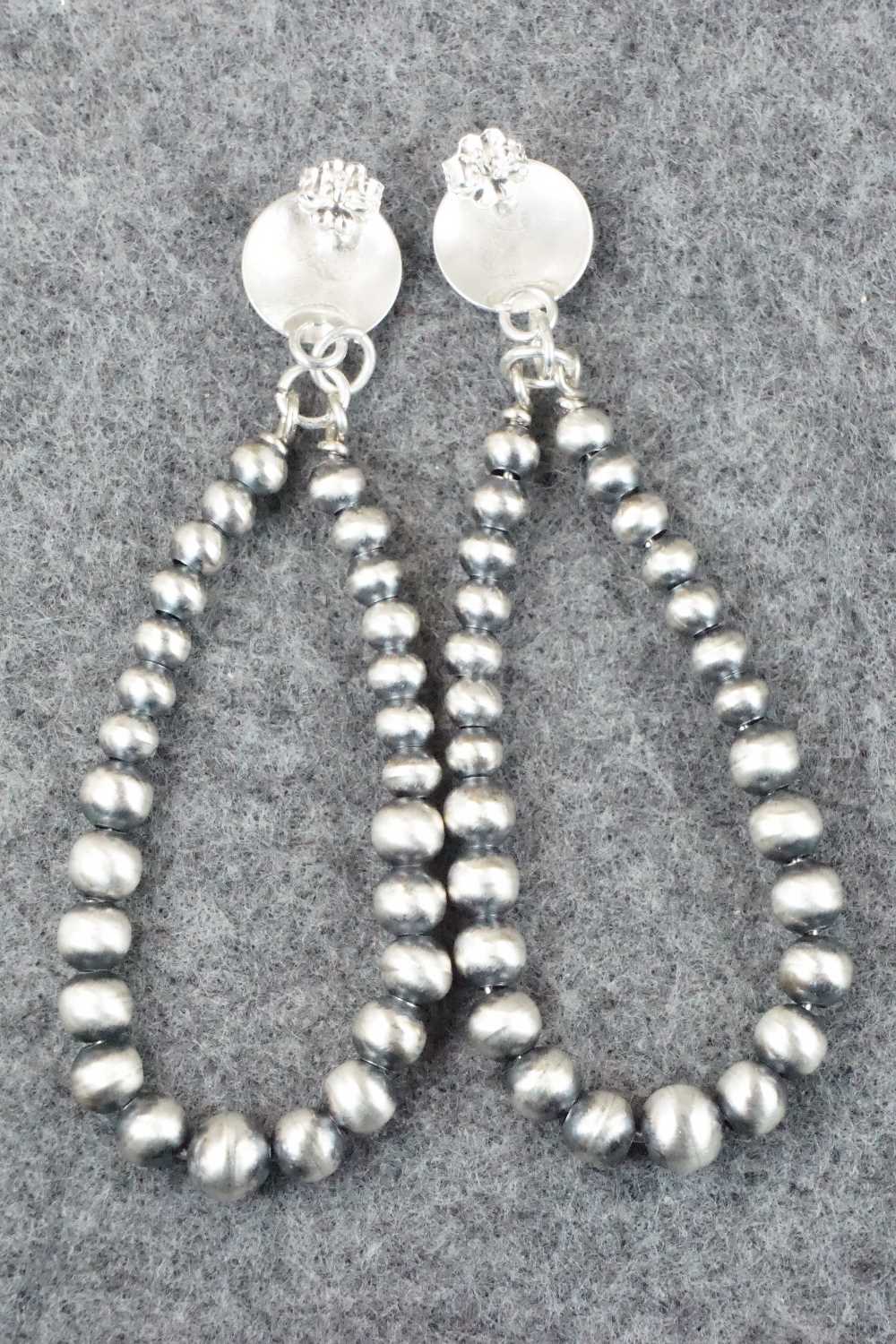 Sterling Silver Navajo Pearl Earrings - Jan Mariano