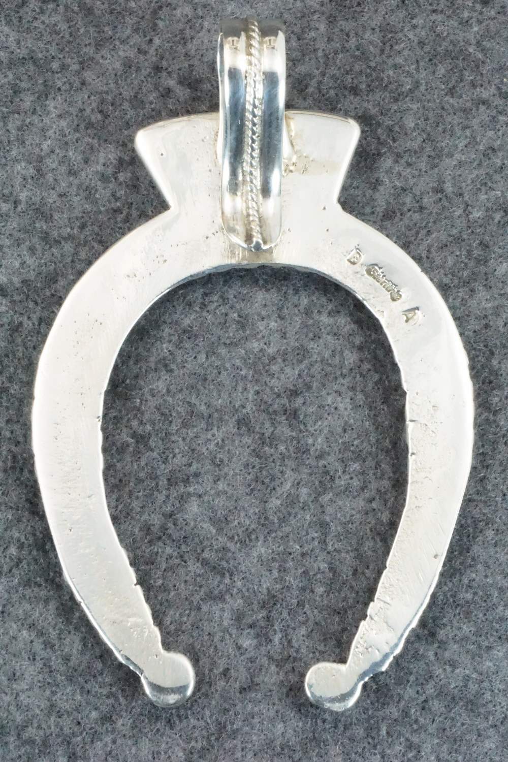 Coral and Sterling Silver Pendant - Delbert Arviso