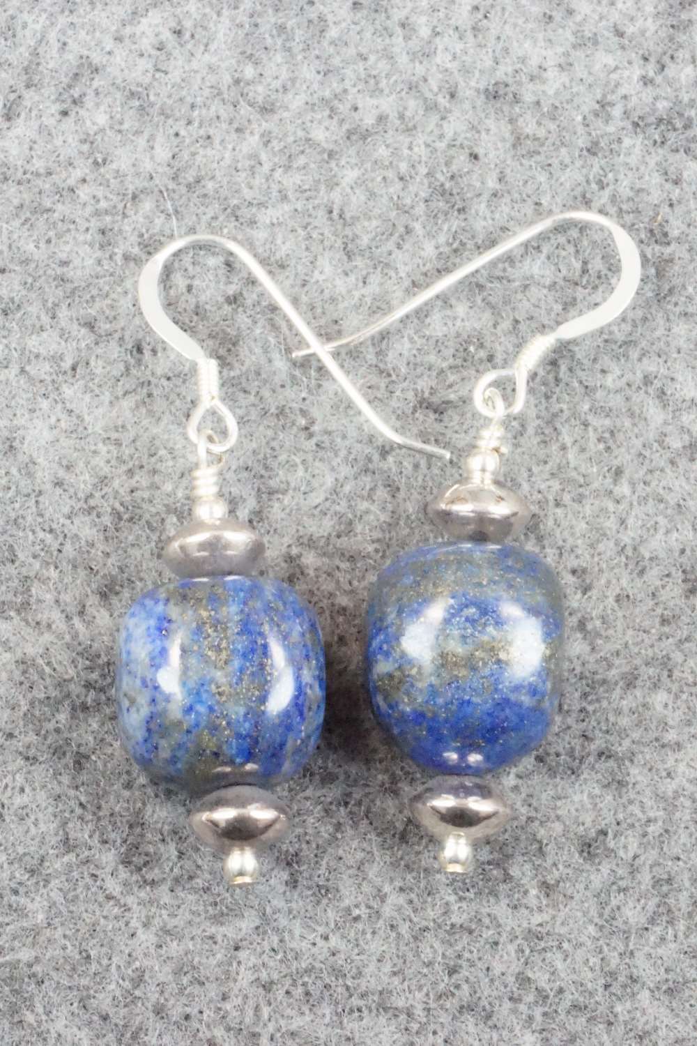 Lapis and Sterling Silver Earrings - Navajo