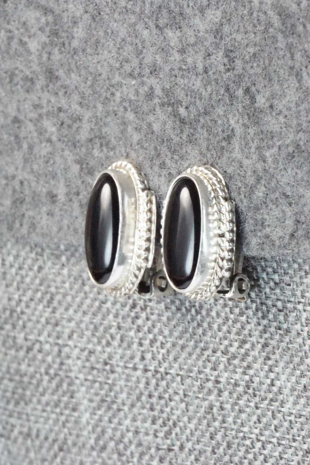 Onyx & Sterling Silver Earrings - Jan Mariano