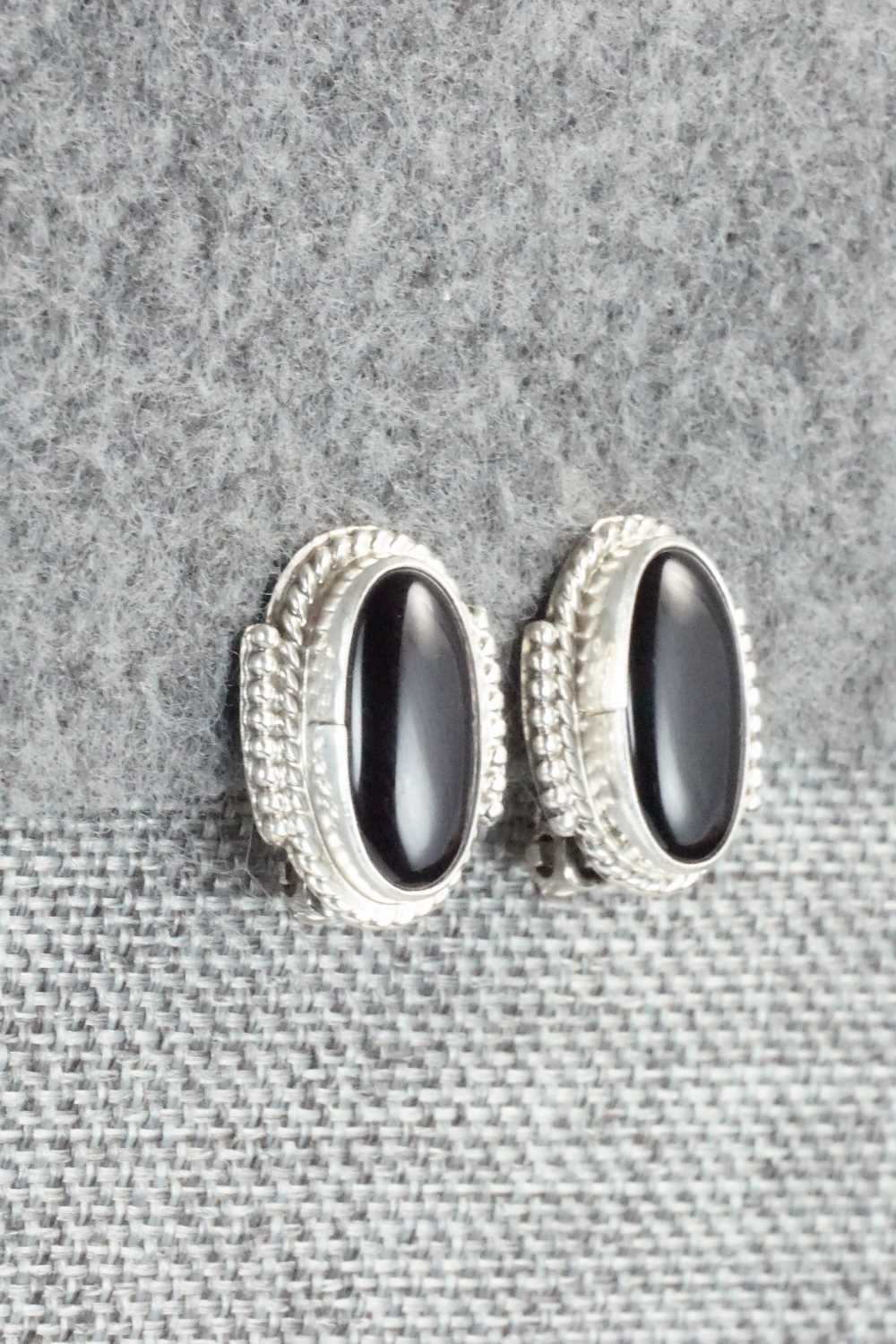 Onyx & Sterling Silver Earrings - Jan Mariano