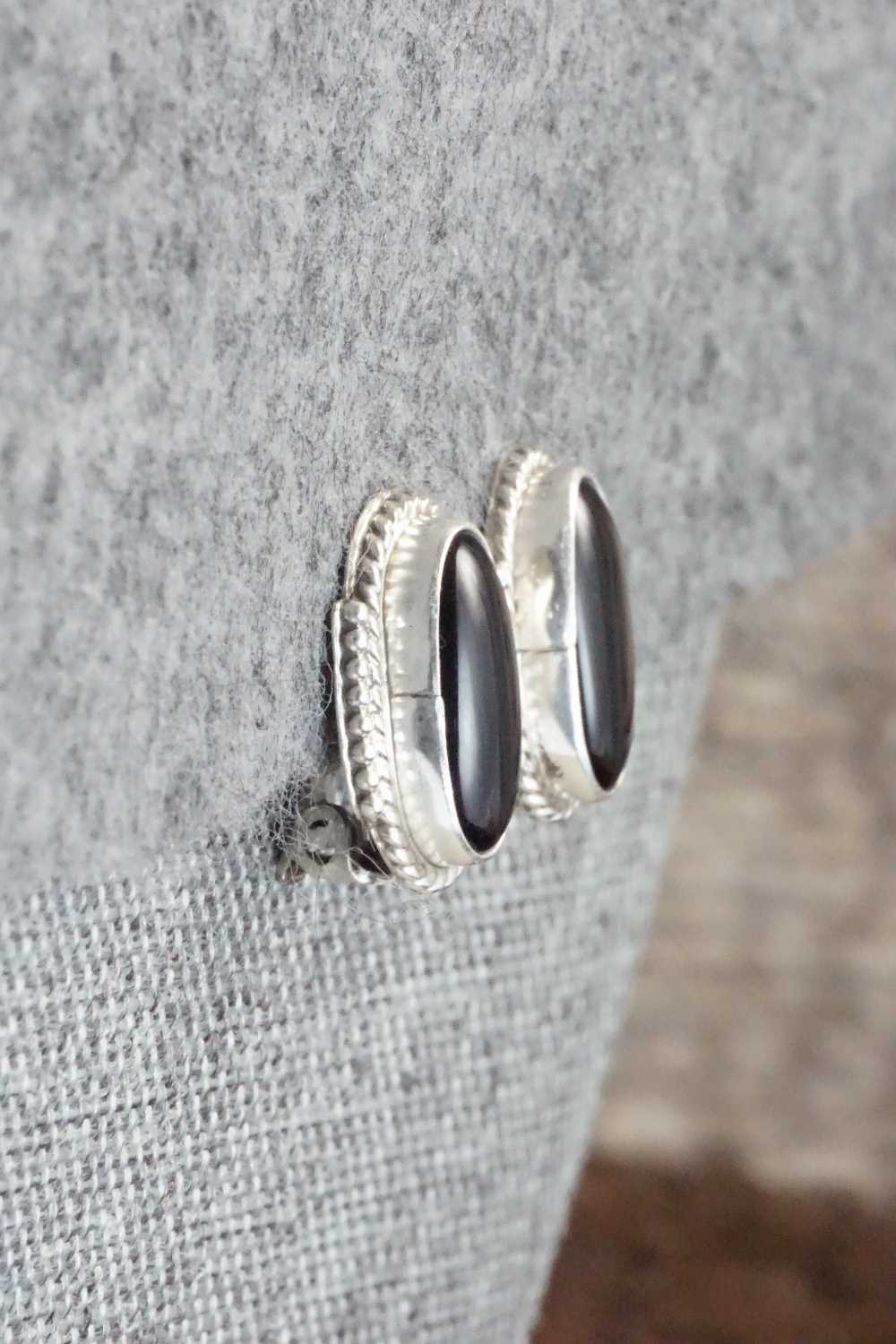 Onyx & Sterling Silver Earrings - Jan Mariano