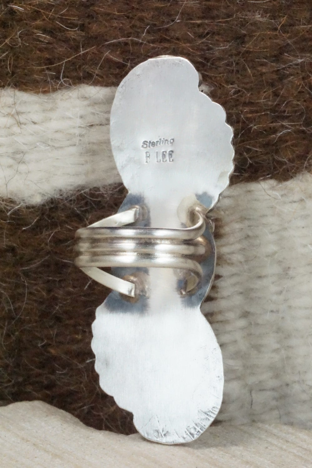 Turquoise and Sterling Silver Ring - Betta Lee - Size 7.75