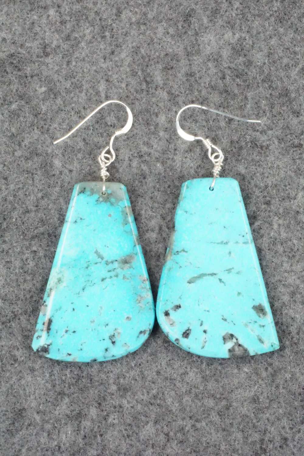 Turquoise & Sterling Silver Earrings - Lupe Lovato