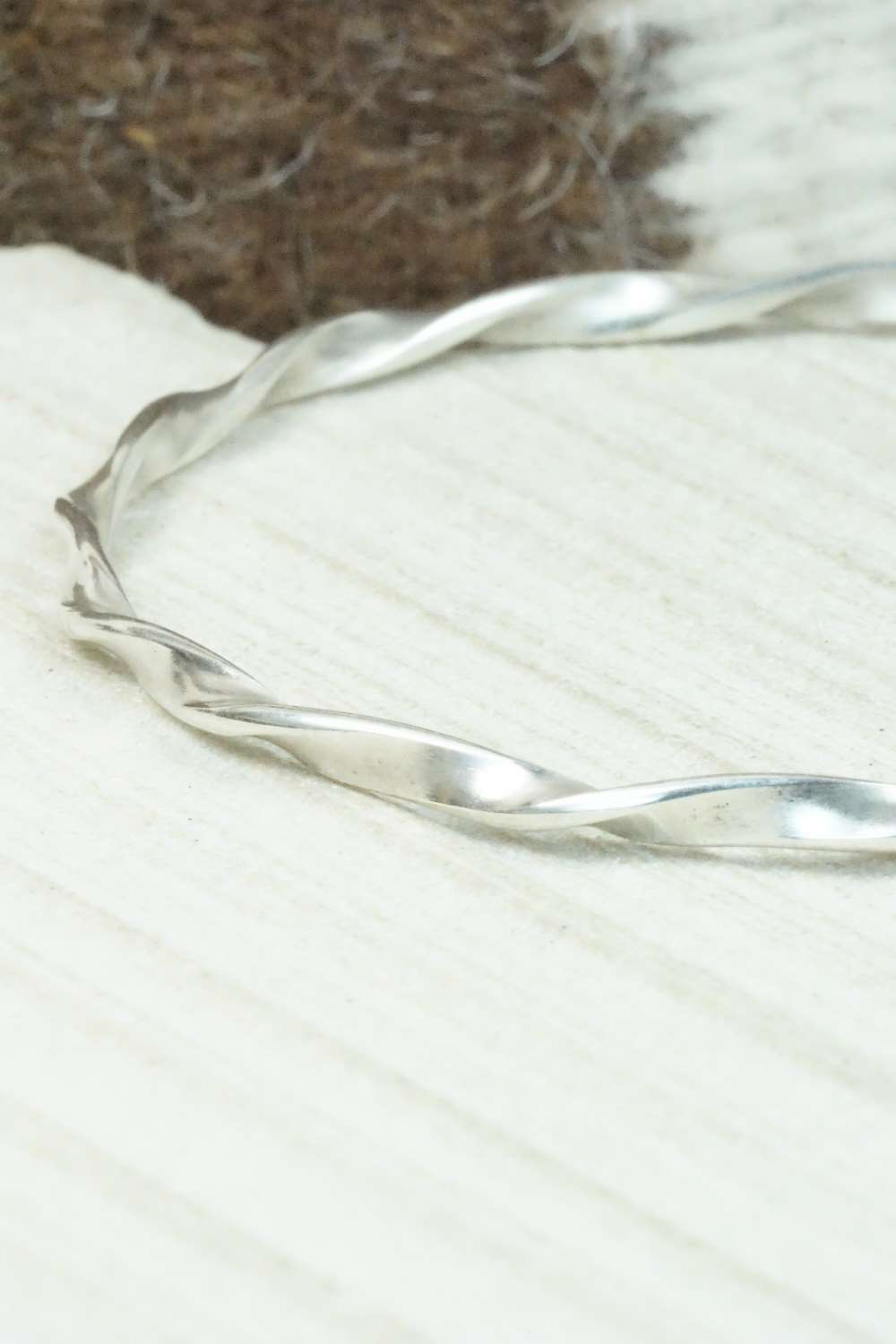 Sterling Silver Bangle Bracelet - Elaine Tahe