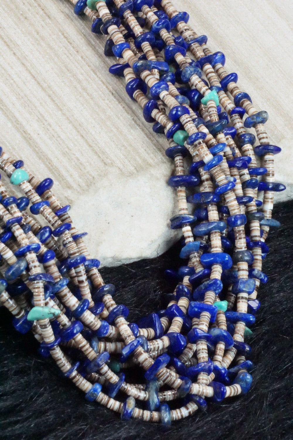 Lapis & Shell Necklace - Ramona Bird