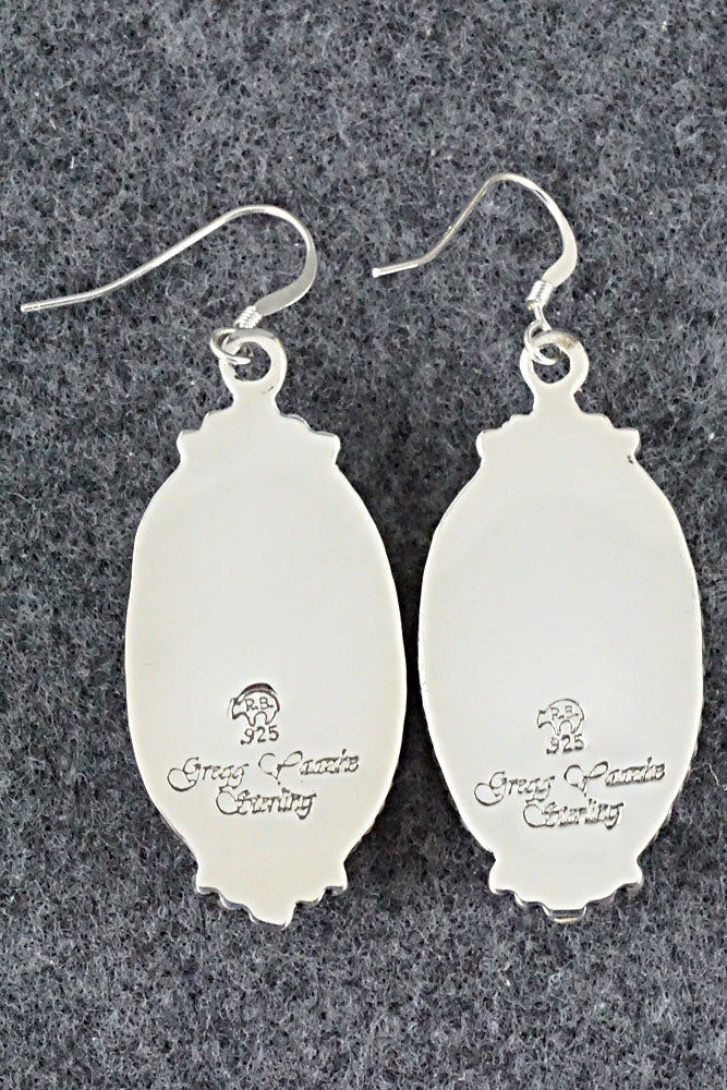 Turquoise & Sterling Silver Earrings - Gregg Yazzie