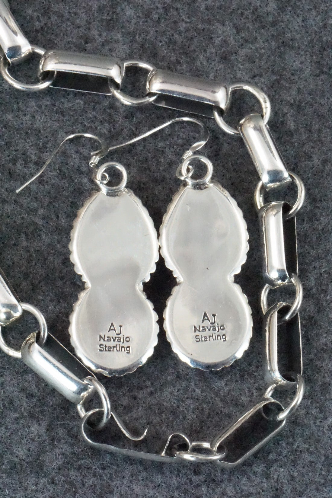 Wild Horse & Sterling Silver Necklace and Earrings - Alvin Joe