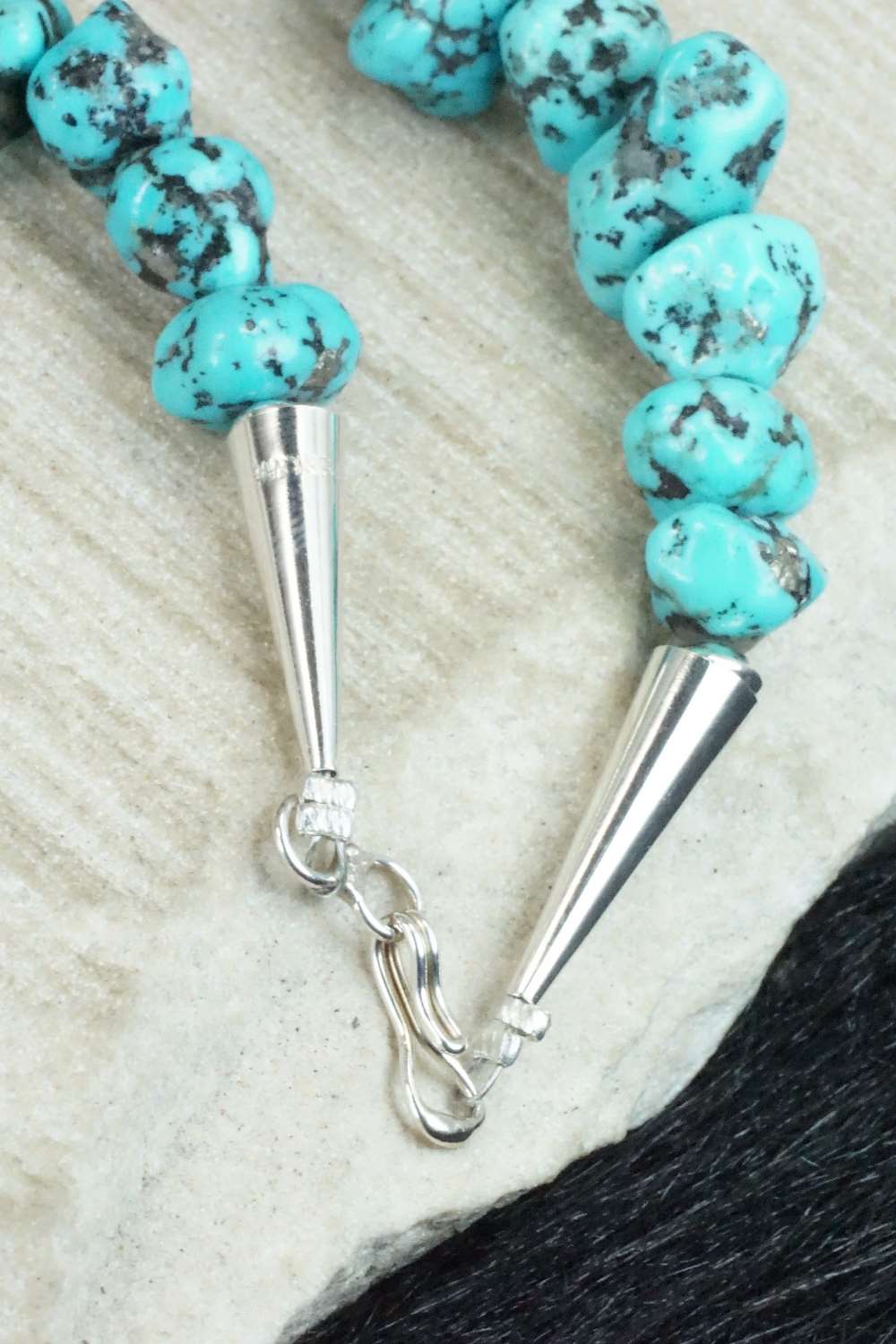 Turquoise & Sterling Silver Necklace - Louise Joe