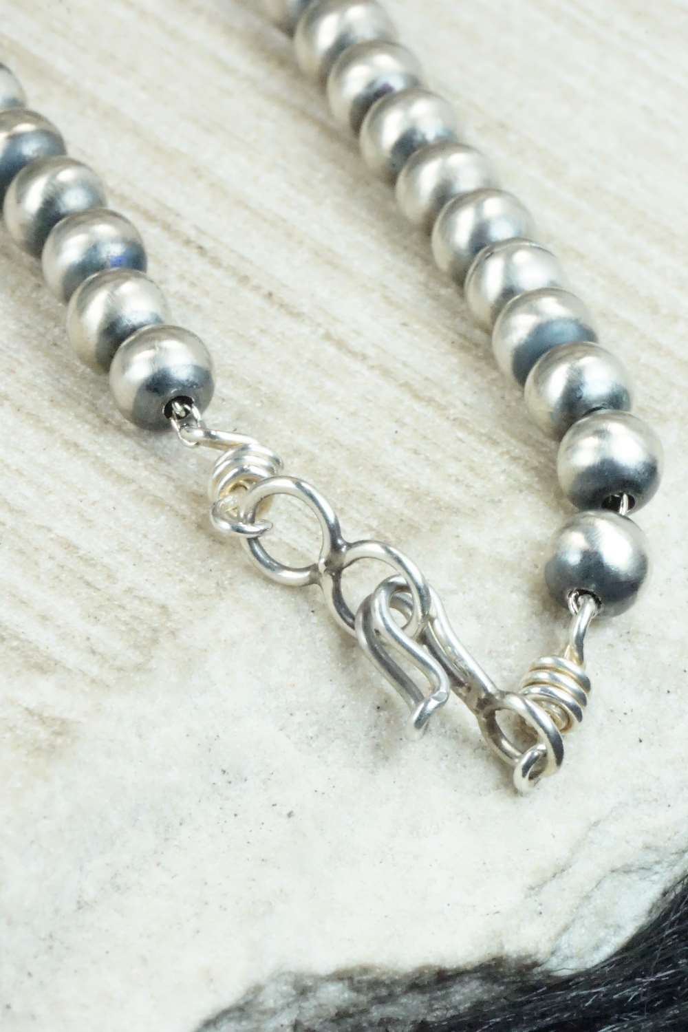 Sterling Silver Navajo Pearl Necklace - Jan Mariano