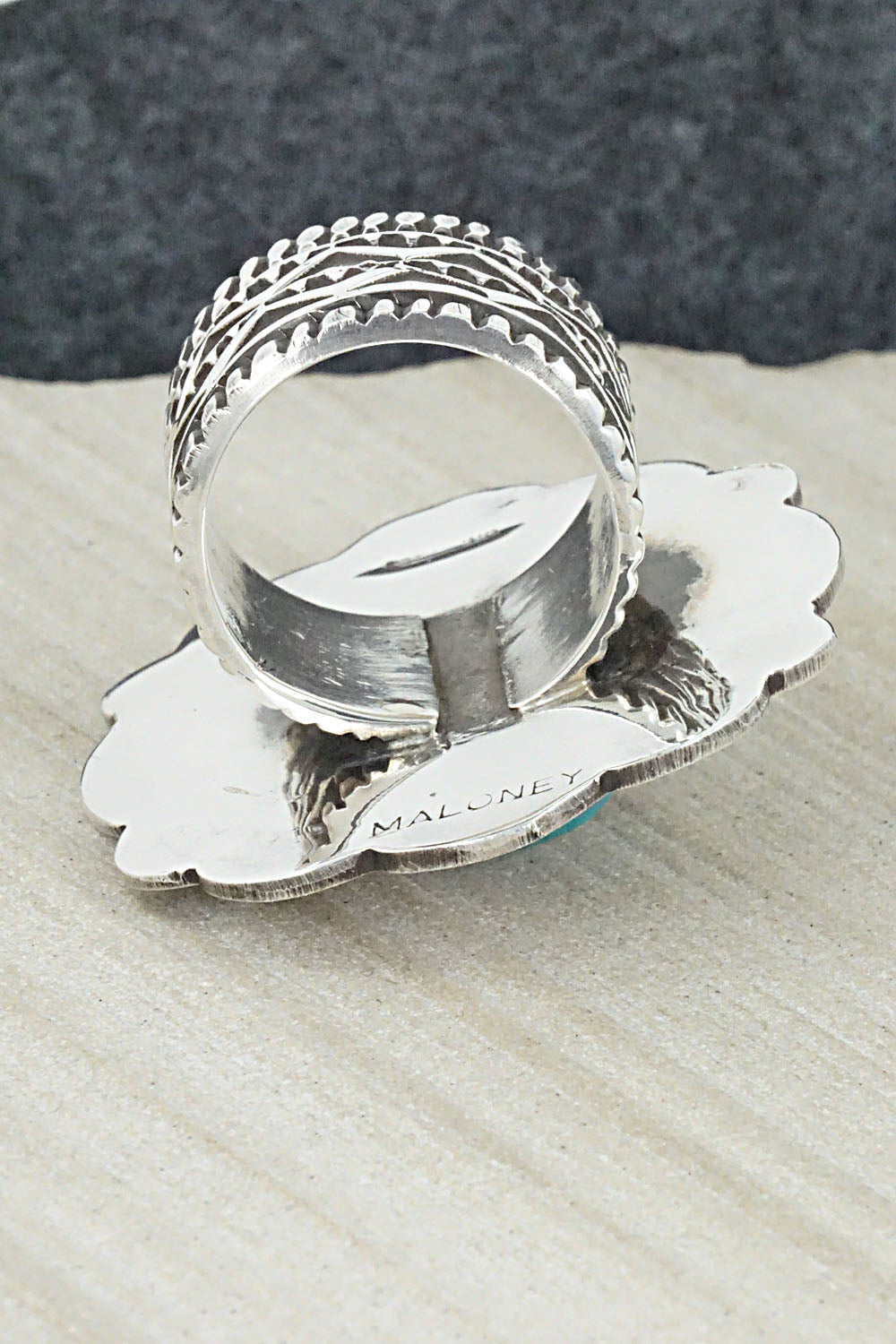 Turquoise & Sterling Silver Ring - Leonard Maloney - 10