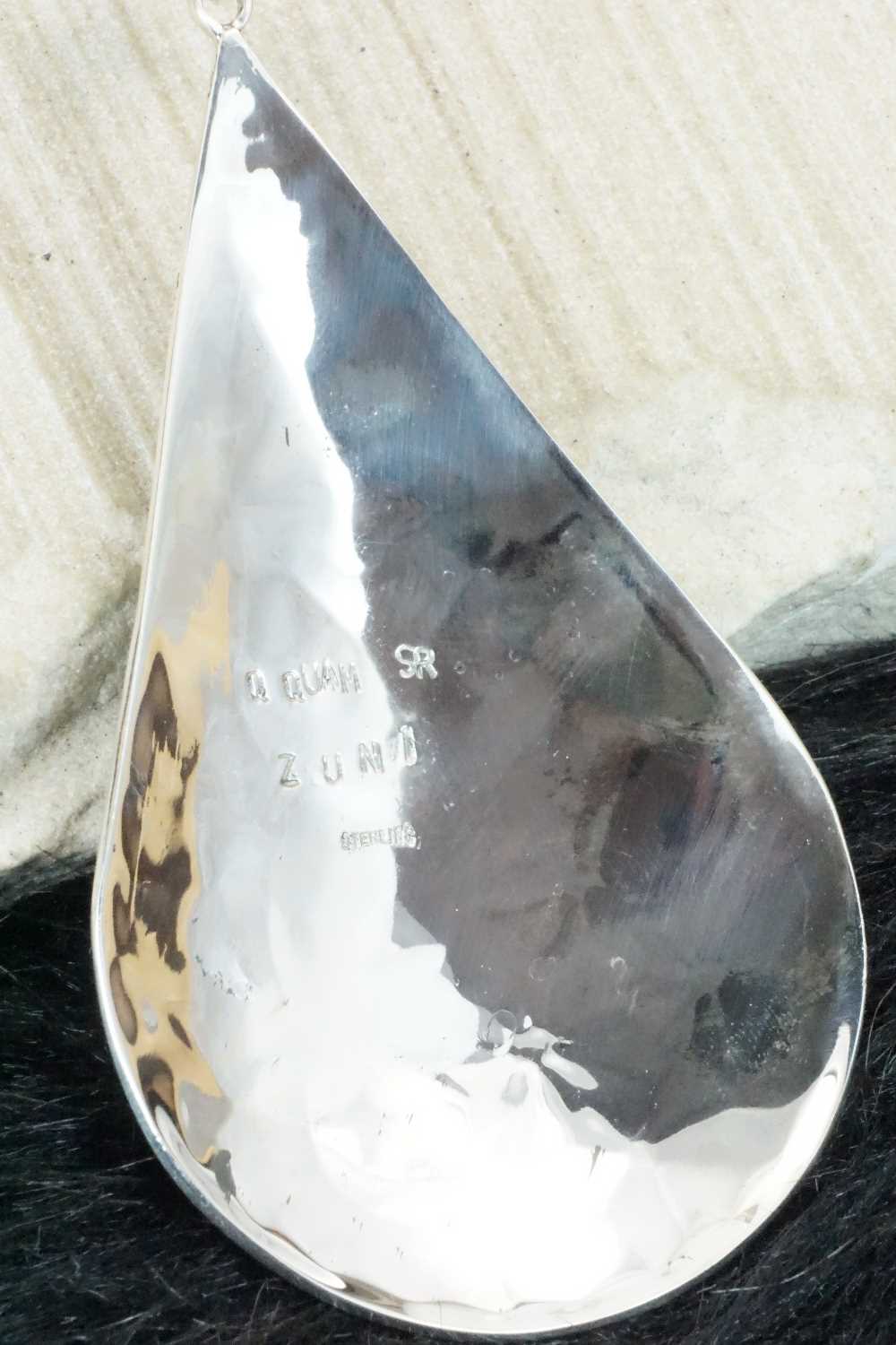 Multi Stone & Sterling Silver Inlay Necklace - Quintin Quam Sr