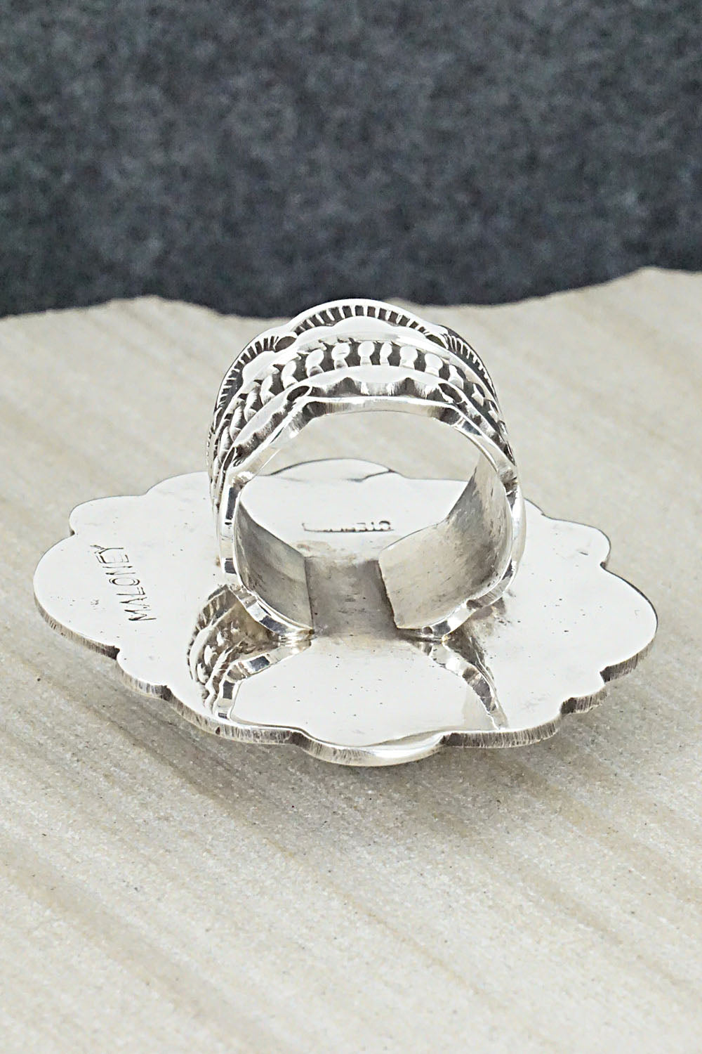 Turquoise & Sterling Silver Ring - Leonard Maloney - 6.5