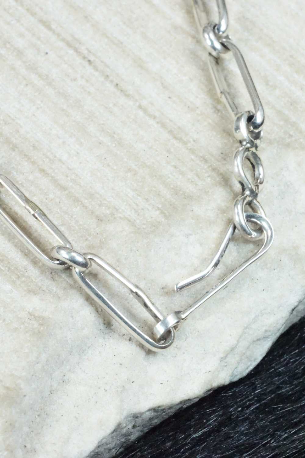 Multi Stone & Sterling Silver Inlay Necklace - Quintin Quam Sr