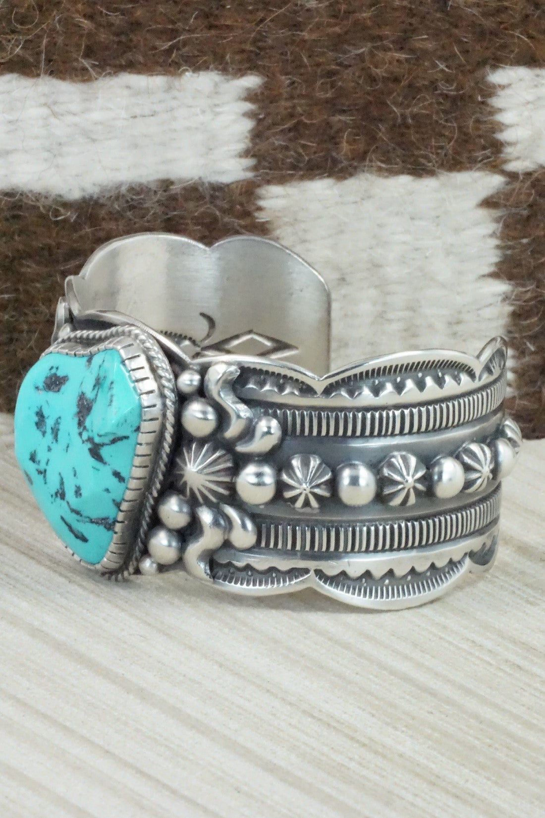 Turquoise & Sterling Silver Bracelet - Roland Dixson