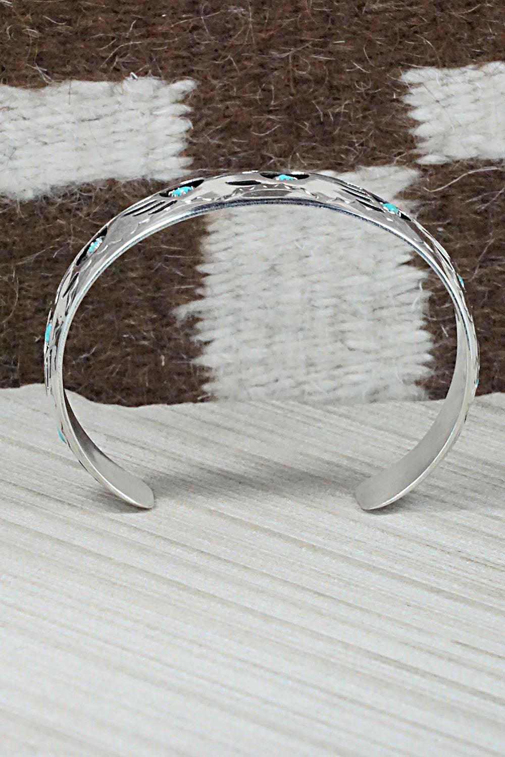 Turquoise & Sterling Silver Bracelet - Pearlene Spencer