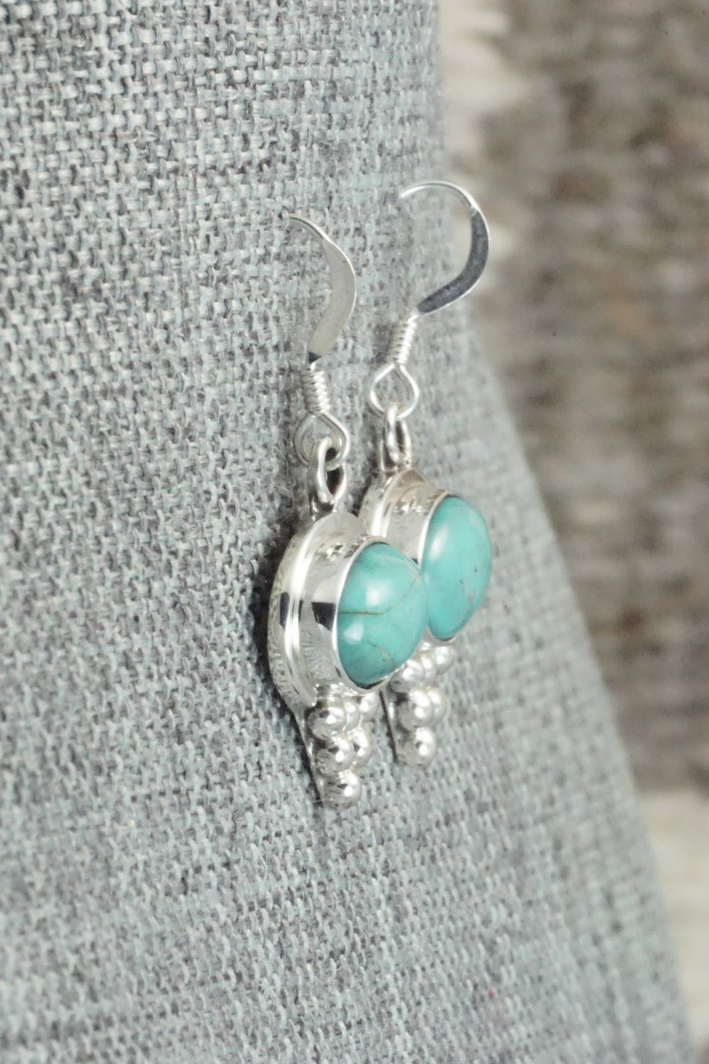 Turquoise & Sterling Silver Earrings - Isabelle Yazzie