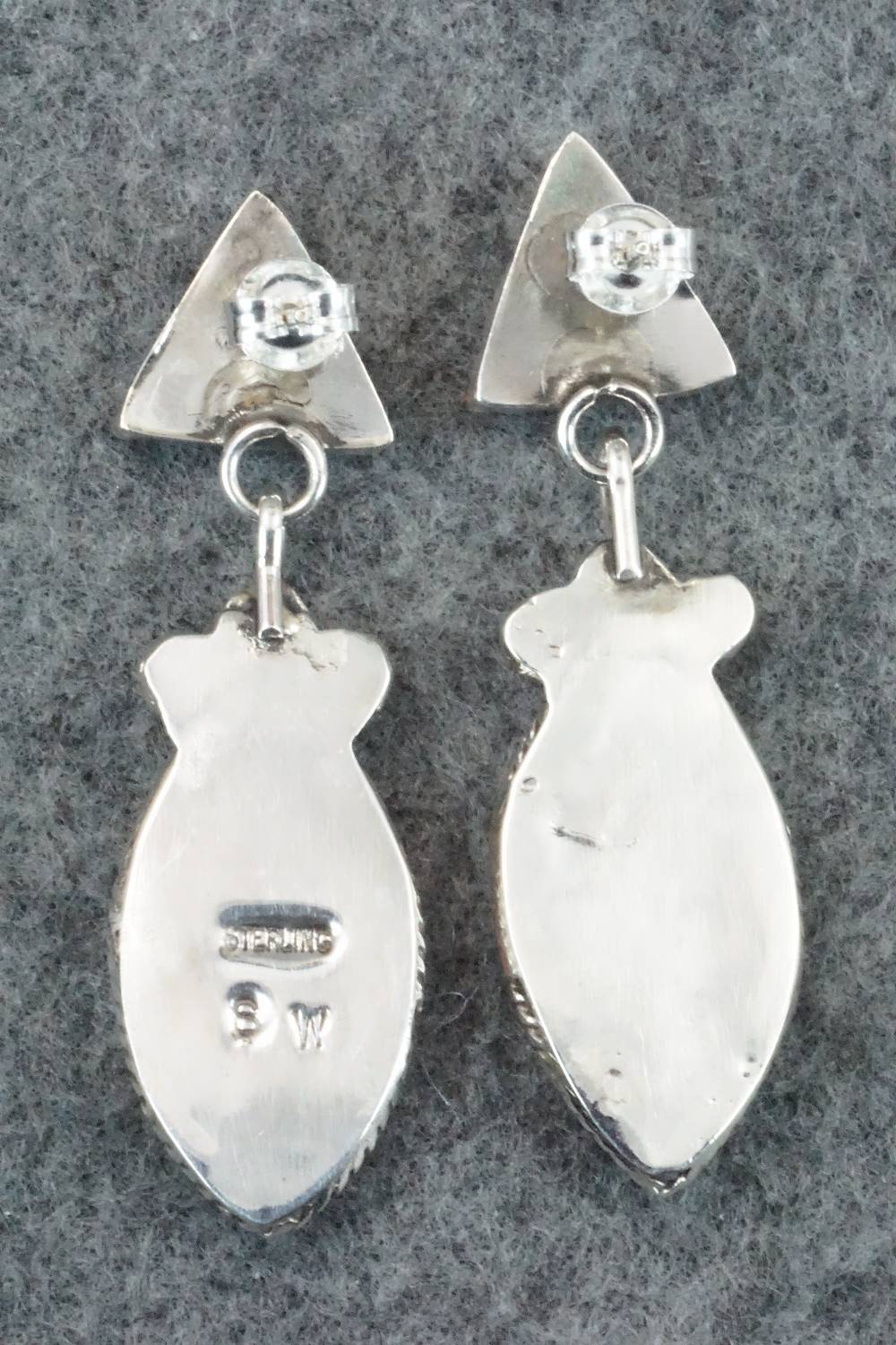 Spiny Oyster & Sterling Silver Earrings - Selina Warner