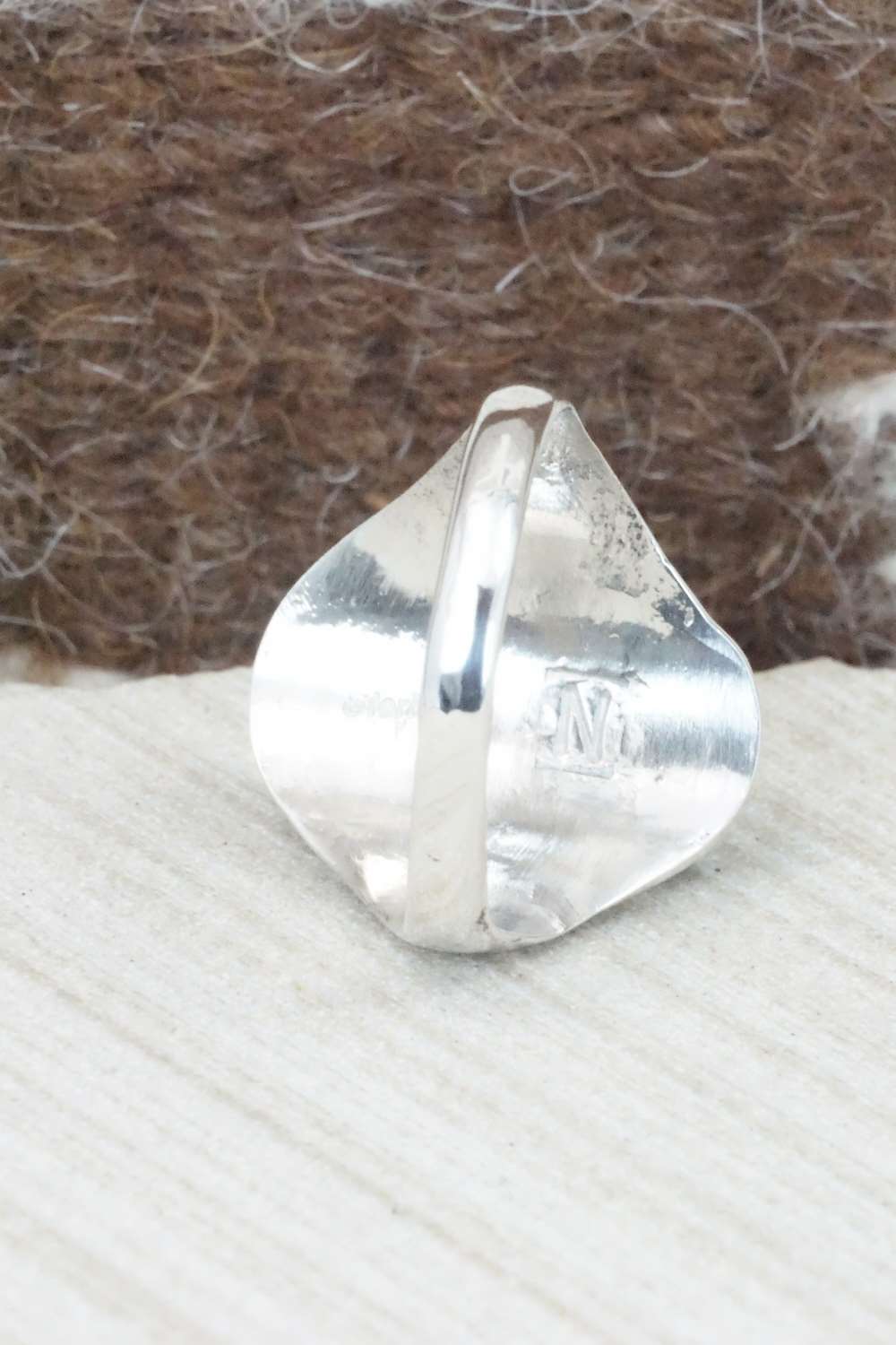 Turquoise & Sterling Silver Ring - Pauline Nelson - Size 13.25
