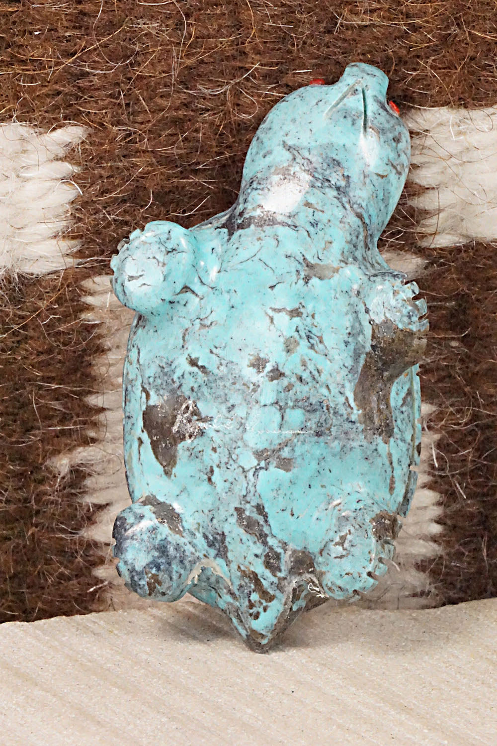 Turtle Zuni Fetish Carving - Reynold Lunasee