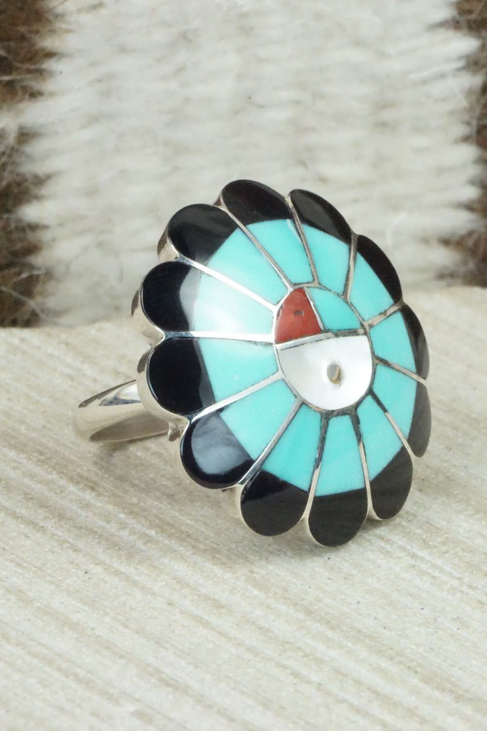 Multi Stone & Sterling Silver Ring - Denise Siutza - Size 5.5