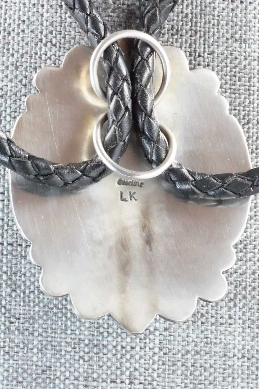 Turquoise & Sterling Silver Bolo Tie - Navajo