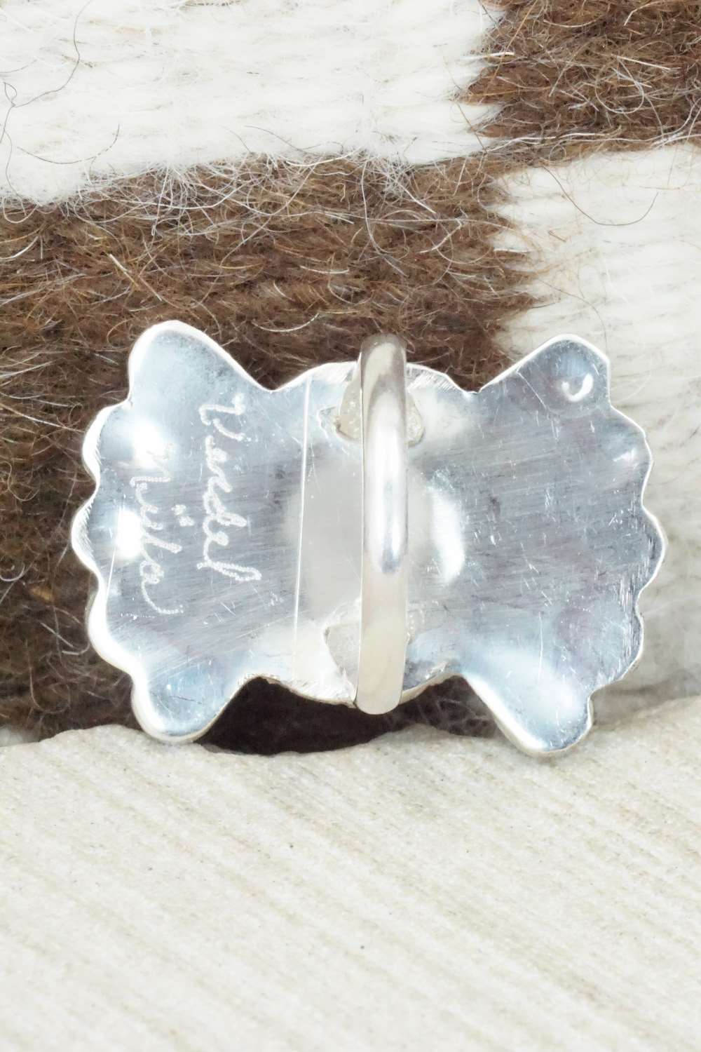 Multi Stone & Sterling Silver Inlay Ring - Verdell Niiha - Size 7.75