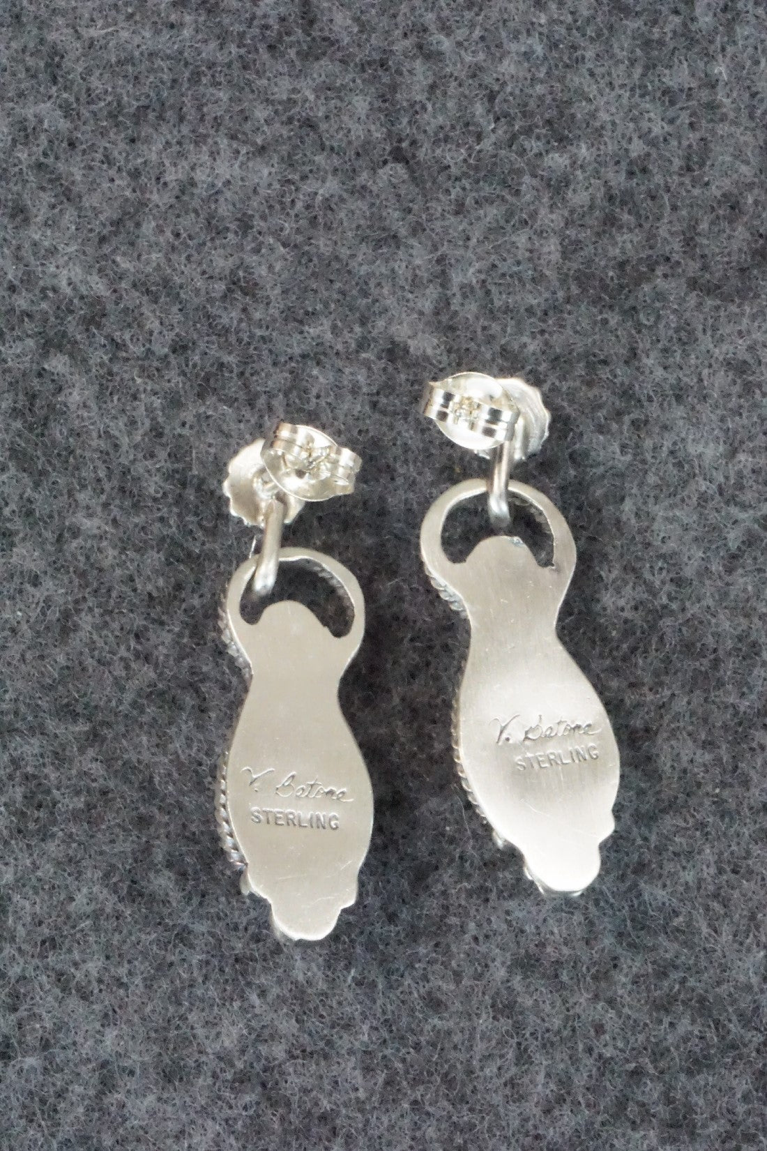 Turquoise & Sterling Silver Earrings - Verley Betone