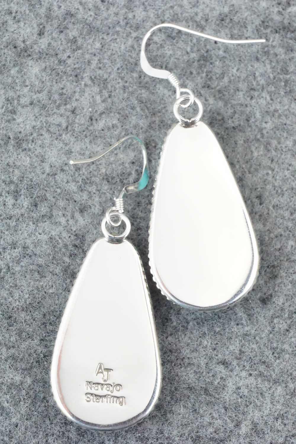 Turquoise & Sterling Silver Earrings - Alvin Joe