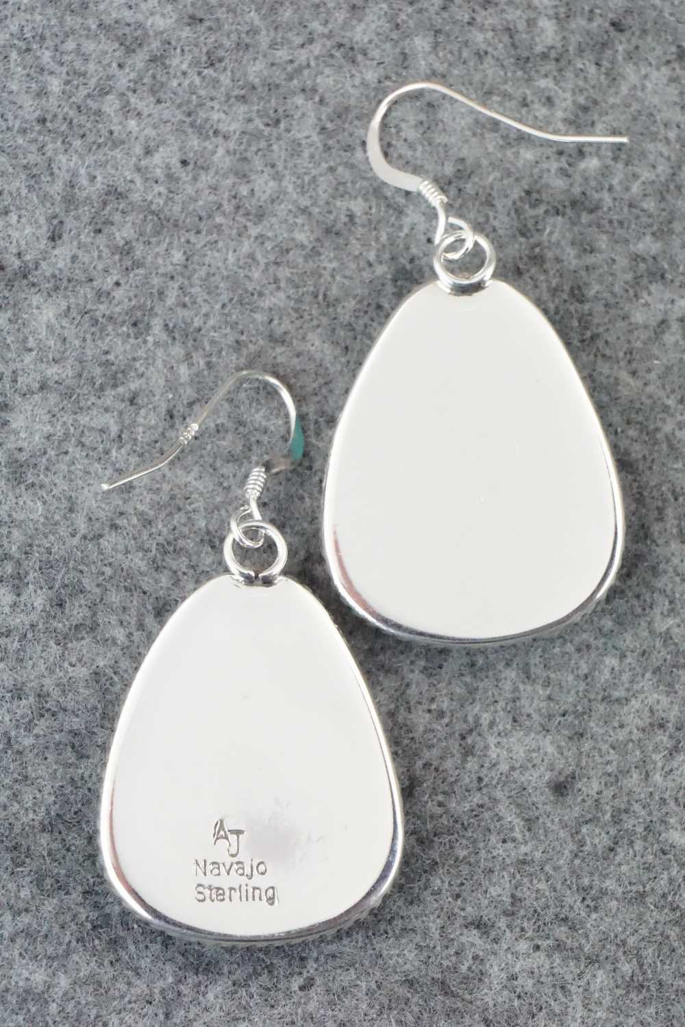 Turquoise & Sterling Silver Earrings - Alvin Joe