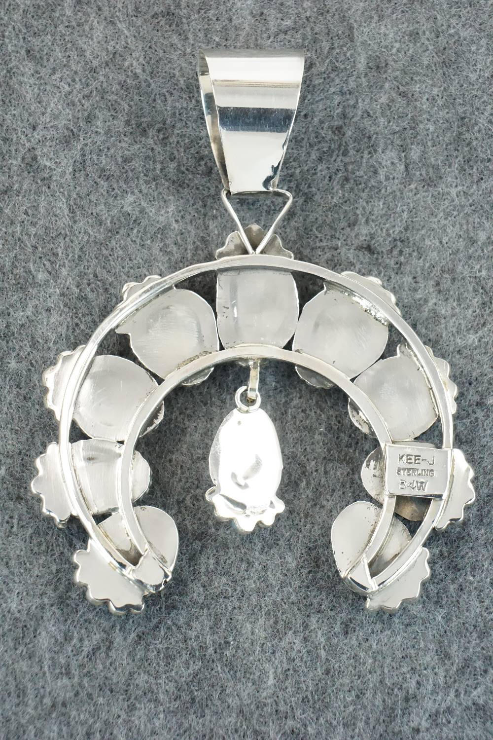 Turquoise and Sterling Silver Naja Pendant - Vernon Johnson