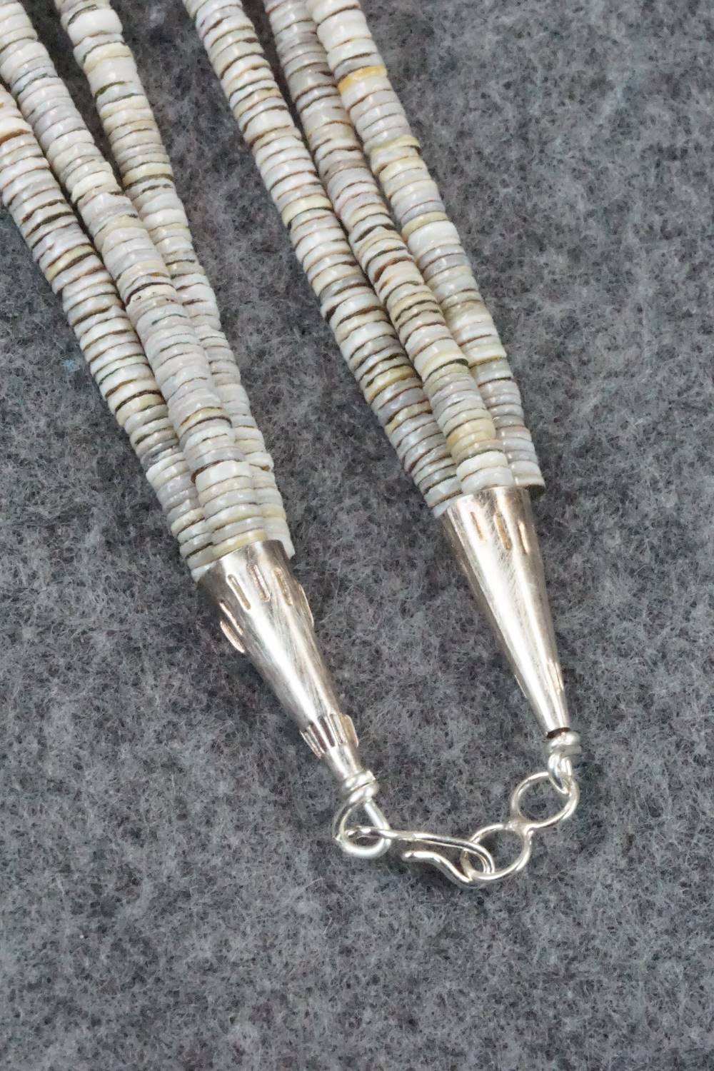 Lapis, Shell & Sterling Silver Necklace - Ramona Bird