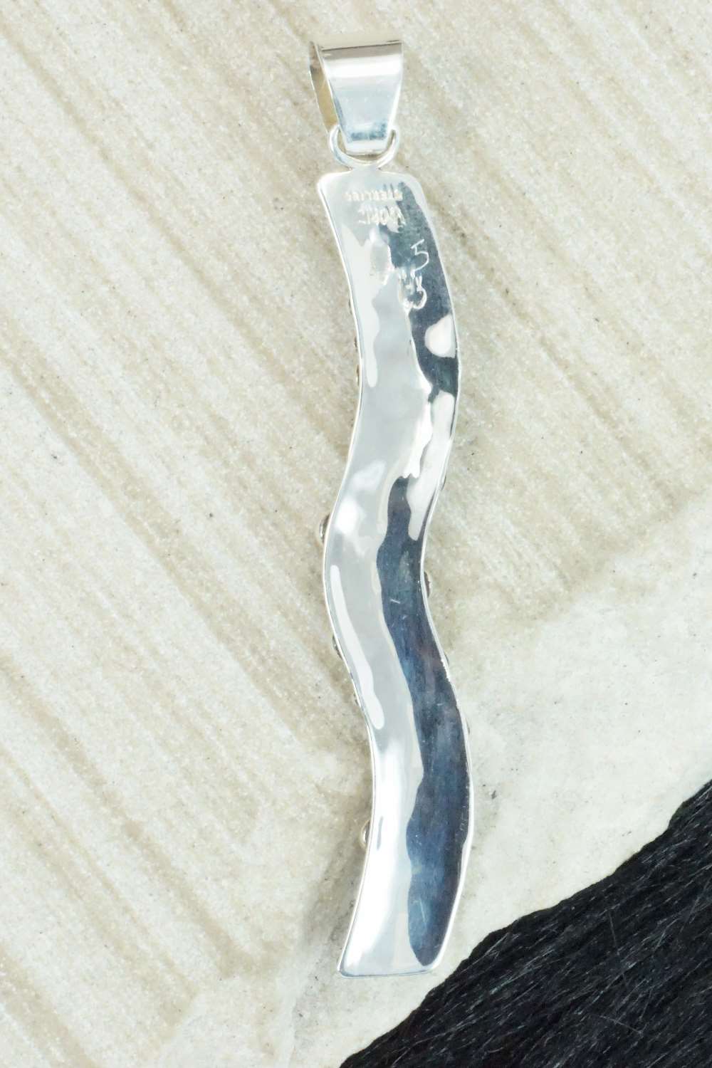 Turquoise & Sterling Silver Pendant - Raymond Coriz