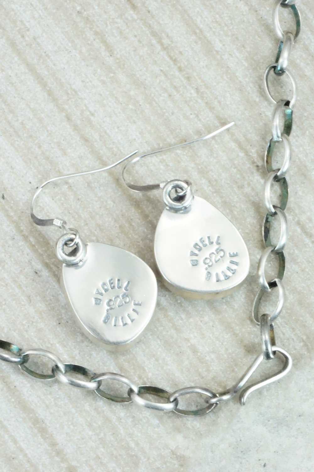 Turquoise & Sterling Silver Necklace and Earrings Set - Wydell Billie
