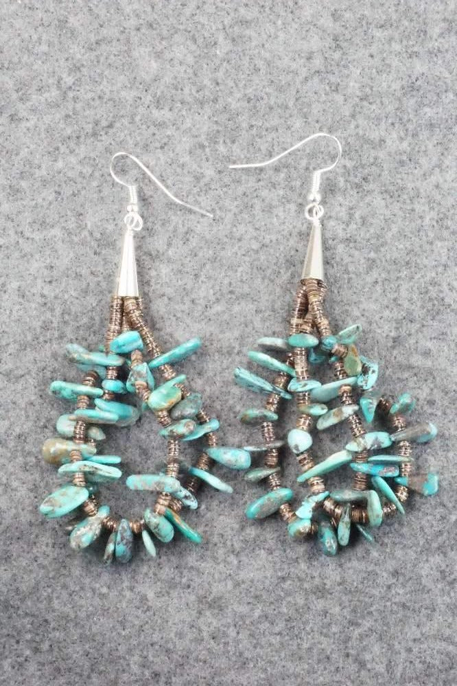Turquoise & Sterling Silver Earrings - Daniel Coriz
