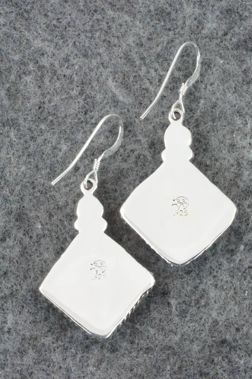 Turquoise, Coral & Sterling Silver Earrings - Annie Spencer