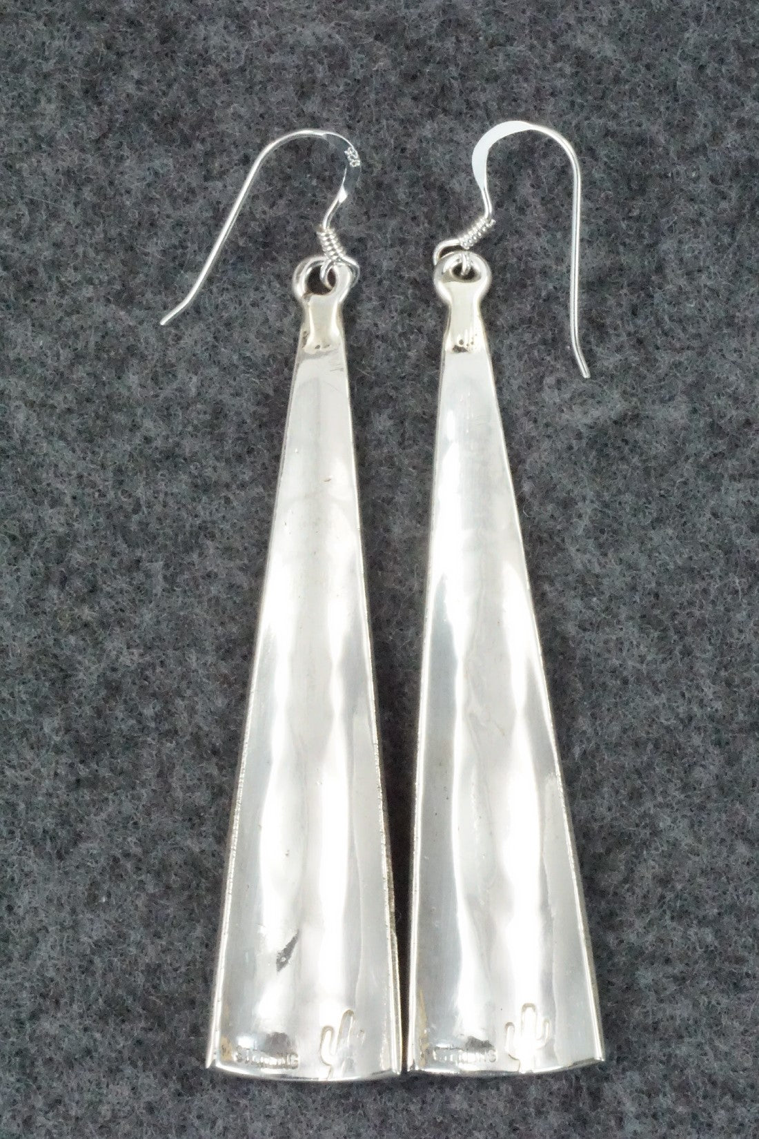 Coral, Turquoise Chip Inlay & Sterling Silver Earrings - Jolene Yazzie