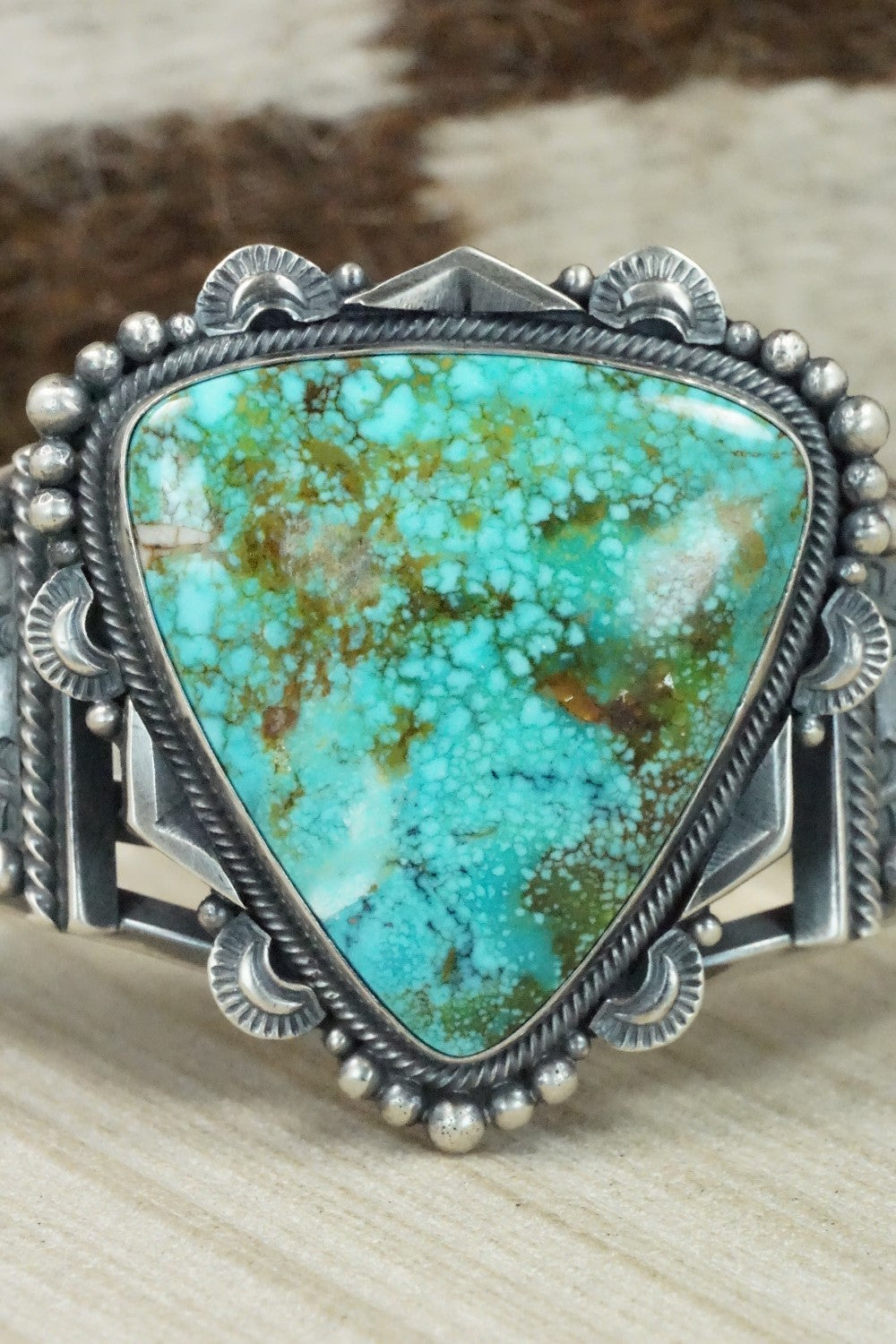 Turquoise & Sterling Silver Bracelet - Derrick Gordon