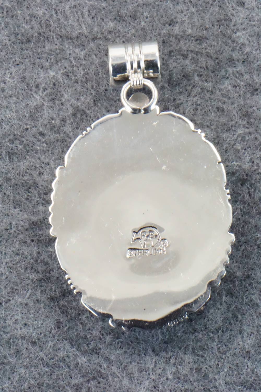 Onyx & Sterling Silver Pendant - Navajo