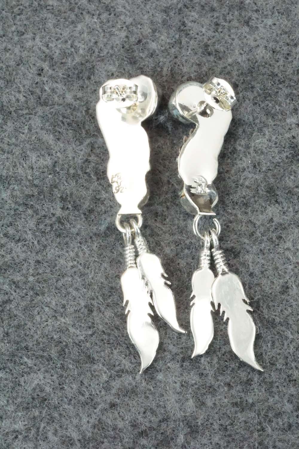 Turquoise and Sterling Silver Earrings - Adelarae Yazzie