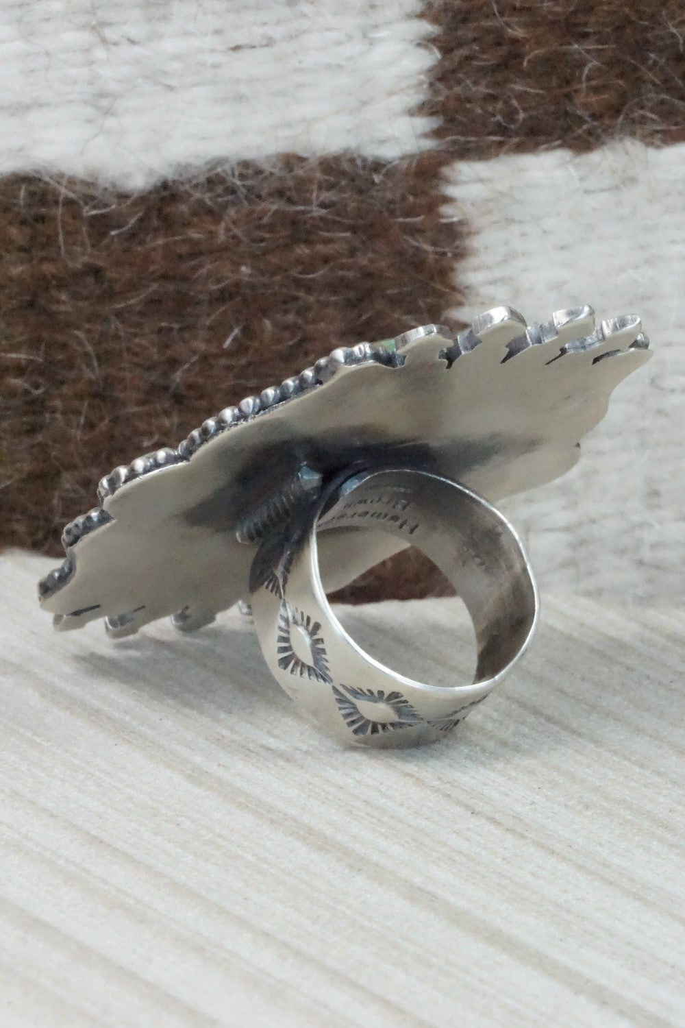 Turquoise and Sterling Silver Ring - Hemerson Brown - Size 10