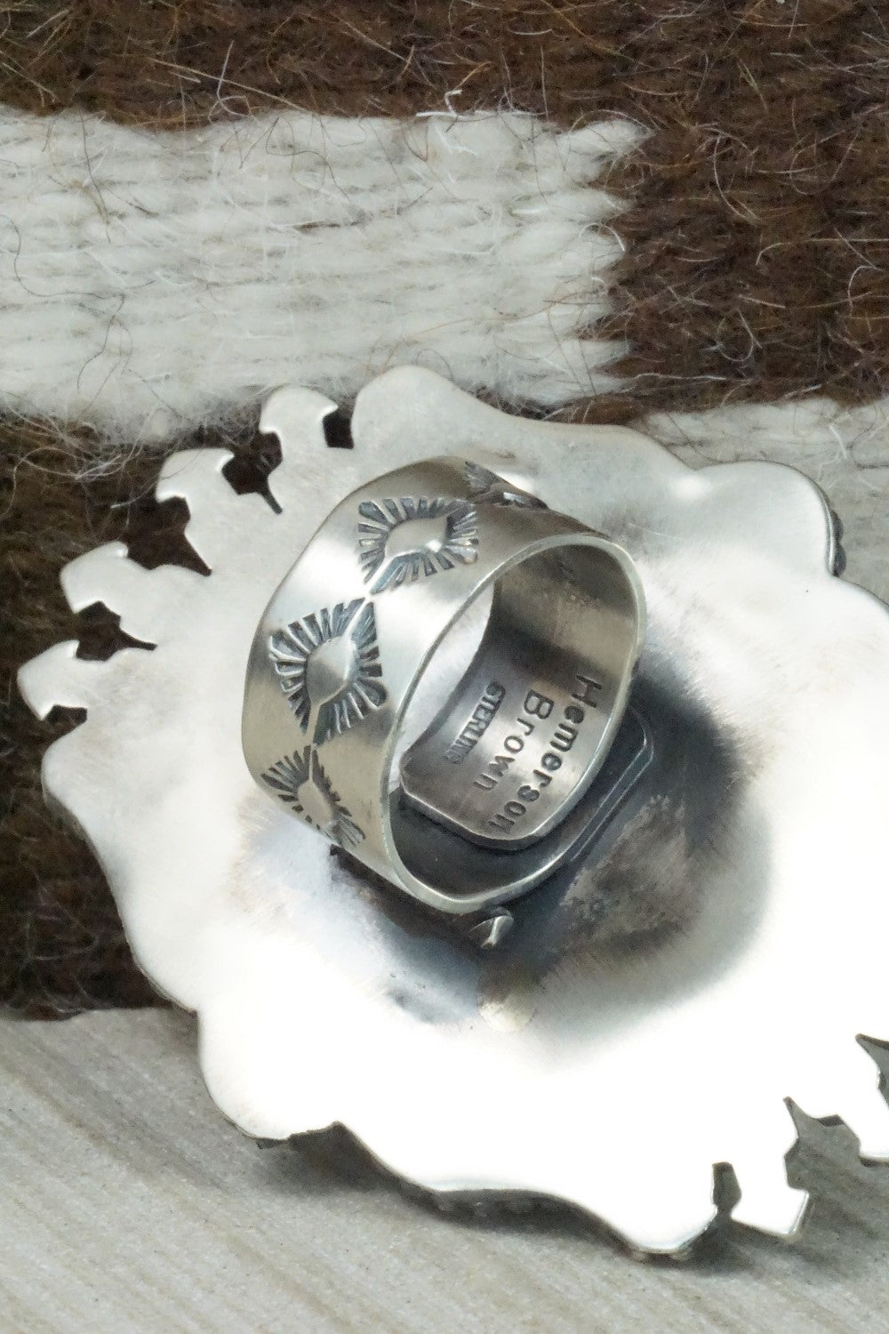 Turquoise and Sterling Silver Ring - Hemerson Brown - Size 10