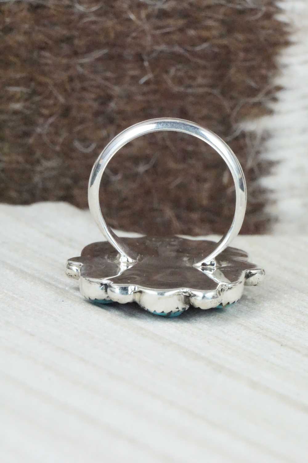 Turquoise & Sterling Silver Ring - Priscilla Reeder - Size 9