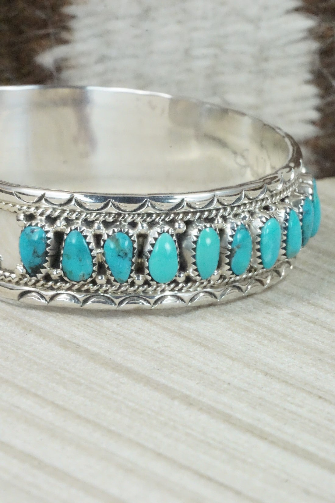Turquoise & Sterling Silver Bracelet - Jaz Wilson