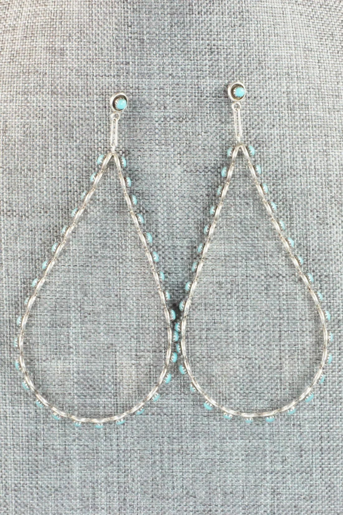 Turquoise & Sterling Silver Earrings - Dixie Booqua