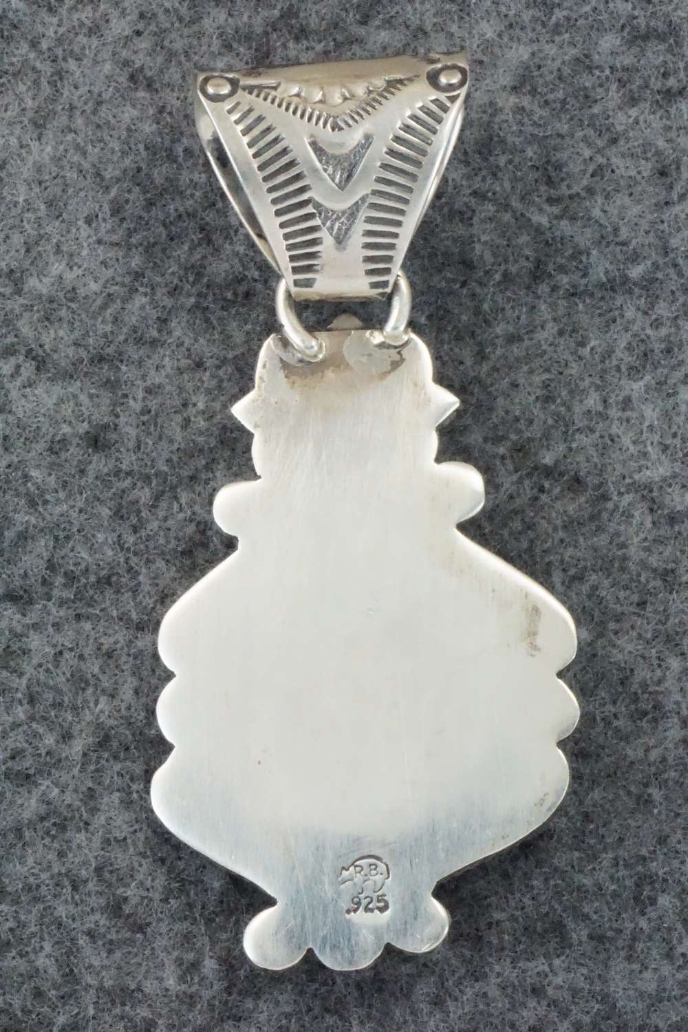 Turquoise, Coral & Sterling Silver Pendant - Navajo